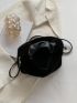 Minimalist Fluffy Ruched Bag With Bag Charm