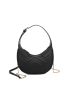 Chevron Detail Chain Hobo Bag