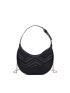 Chevron Detail Chain Hobo Bag