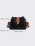 Litchi Embossed Twist Lock Square Bag