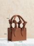 BIZwear Mini Knot Decor Double Handle Square Bag