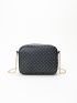 Mini Geometric Pattern Chain Square Bag