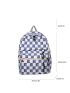 Letter Graphic Functional Backpack With Bag Charm