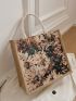 Floral Pattern Shopper Bag