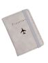 Metallic Airplane & Letter Graphic Passport Case