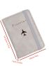 Metallic Airplane & Letter Graphic Passport Case