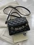 Mini Quilted Chain Decor Flap Square Bag