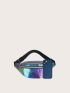 Holographic Zip Front Fanny Pack