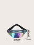 Holographic Zip Front Fanny Pack