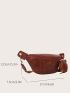 Mini Letter Graphic Eyelet Detail Waist Bag With Coin Purse