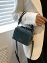 Mini Crocodile Embossed Square Bag