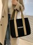 Letter Graphic Shopper Bag