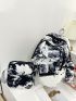 3pcs Brush Pattern Functional Backpack Set