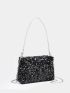 Mini Sequin Decor Chain Square Bag