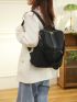 Quilted Pattern Functional Backpack