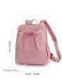 Drawstring & Ruched Detail Functional Backpack