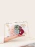 Mini Flower Decor Chain Box Bag