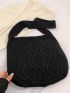 Minimalist Snap Button Crochet Bag