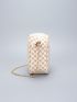 Mini Geometric Pattern Chain Square Bag