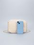 Mini Geometric Pattern Chain Square Bag