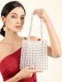 Mini Clear Beaded Design Shoulder Bag for Women