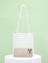 Mini Clear Beaded Design Shoulder Bag for Women