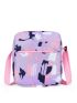 3pcs Geometric Pattern Letter Patch Decor Functional Backpack Set