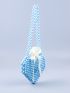 Mini Drawstring Detail Heart Design Beaded Shoulder Bag