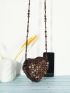 Mini Bead Decor Heart Design Novelty Bag