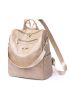 Bow Decor Zip Front Functional Backpack