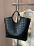 Crocodile Embossed Top Handle Bag