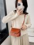 Mini Crocodile Embossed Flap Square Bag