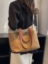 Two Tone Shoulder Tote Bag