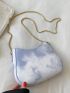 Mini Tie Dye Chain Hobo Bag