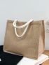 Minimalist Linen Shopper Bag