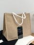 Minimalist Linen Shopper Bag