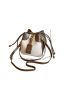 Mini Letter Graphic Drawstring Design Bucket Bag