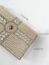 Mini Rhinestone & Faux Pearl Decor Chain Flap Square Bag