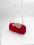 Mini Neon Red Phoenix Decor Chain Evening Bag