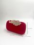 Mini Neon Red Phoenix Decor Chain Evening Bag