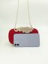 Mini Neon Red Phoenix Decor Chain Evening Bag