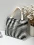 Gingham Pattern Shopper Bag