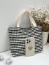 Gingham Pattern Shopper Bag