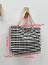 Gingham Pattern Shopper Bag