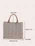 Chevron Pattern Shopper Bag