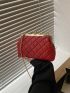 Quilted Kiss Lock Crossbody Bag