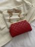 Quilted Kiss Lock Crossbody Bag