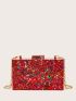 Mini Sequin Decor Chain Box Bag