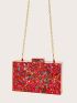 Mini Sequin Decor Chain Box Bag