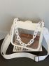 Mini Square Bag Chain Decor Clear Design Fashion Style